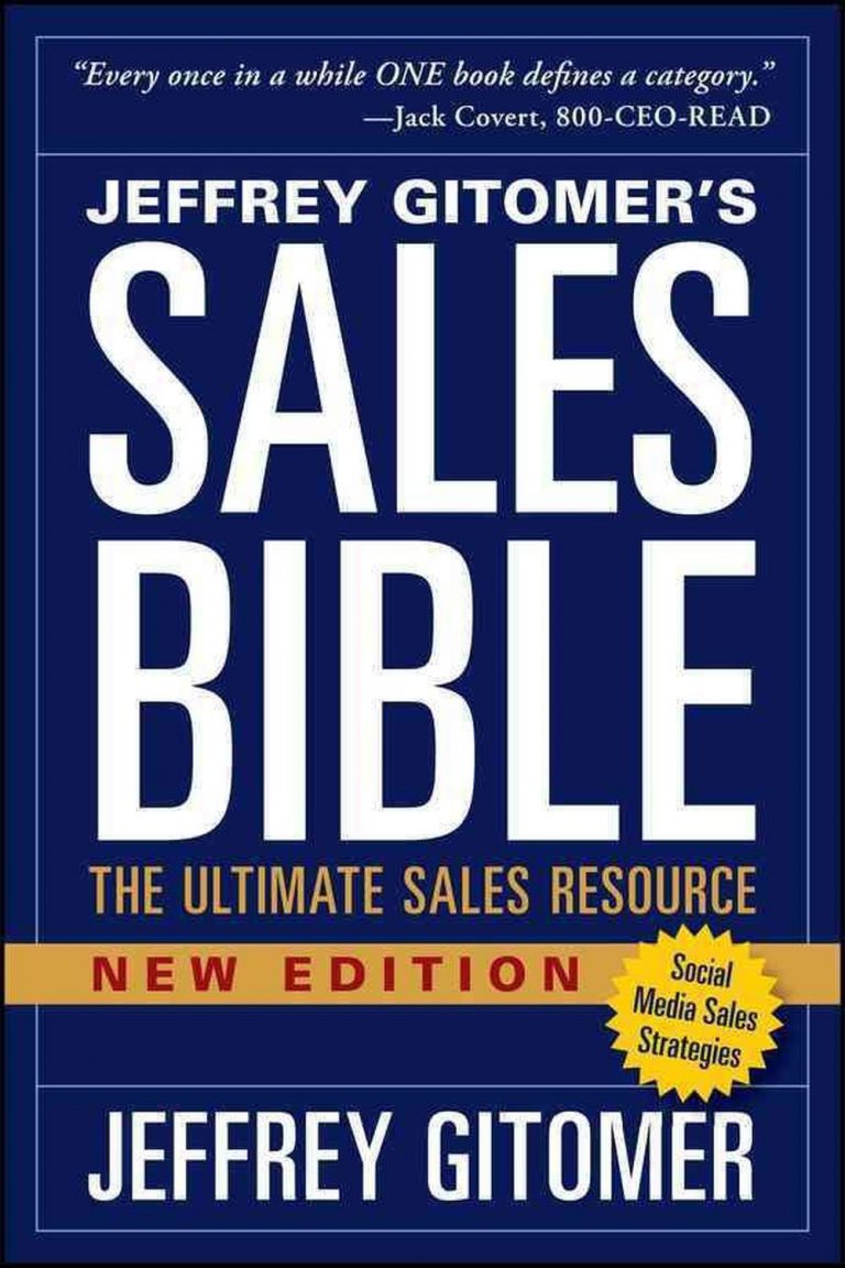 Jeffrey Gitomer The Sales Bible Book Summary Bestbookbits Daily